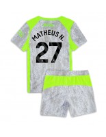 Otroške Nogometnih dresov Manchester City Matheus Nunes #27 Tretji 2025-26 Kratki rokavi (+ hlače)